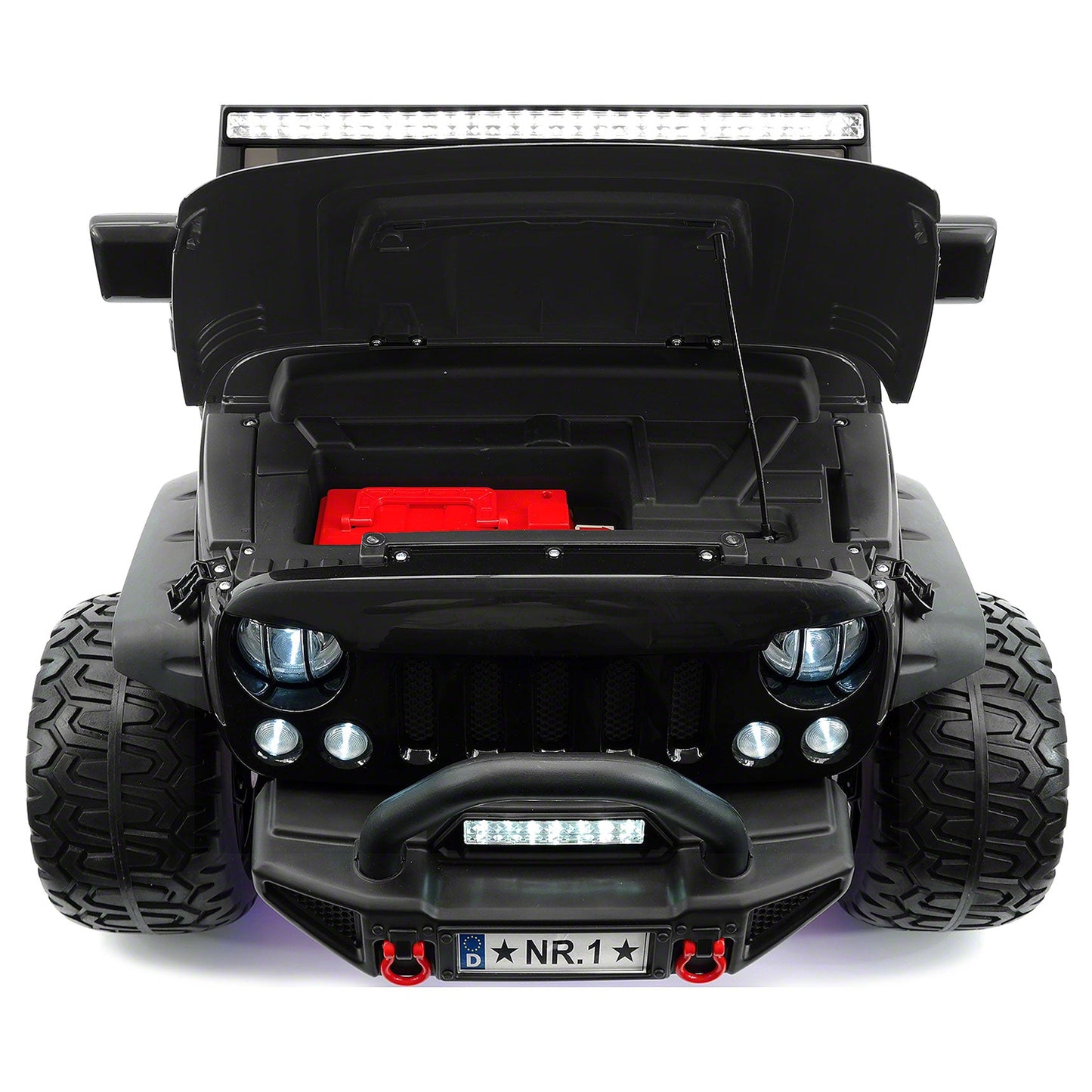 Trail Explorer 12V Kids Ride-On Car Truck with R/C Parental Remote + Spare Battery | Cherry Red