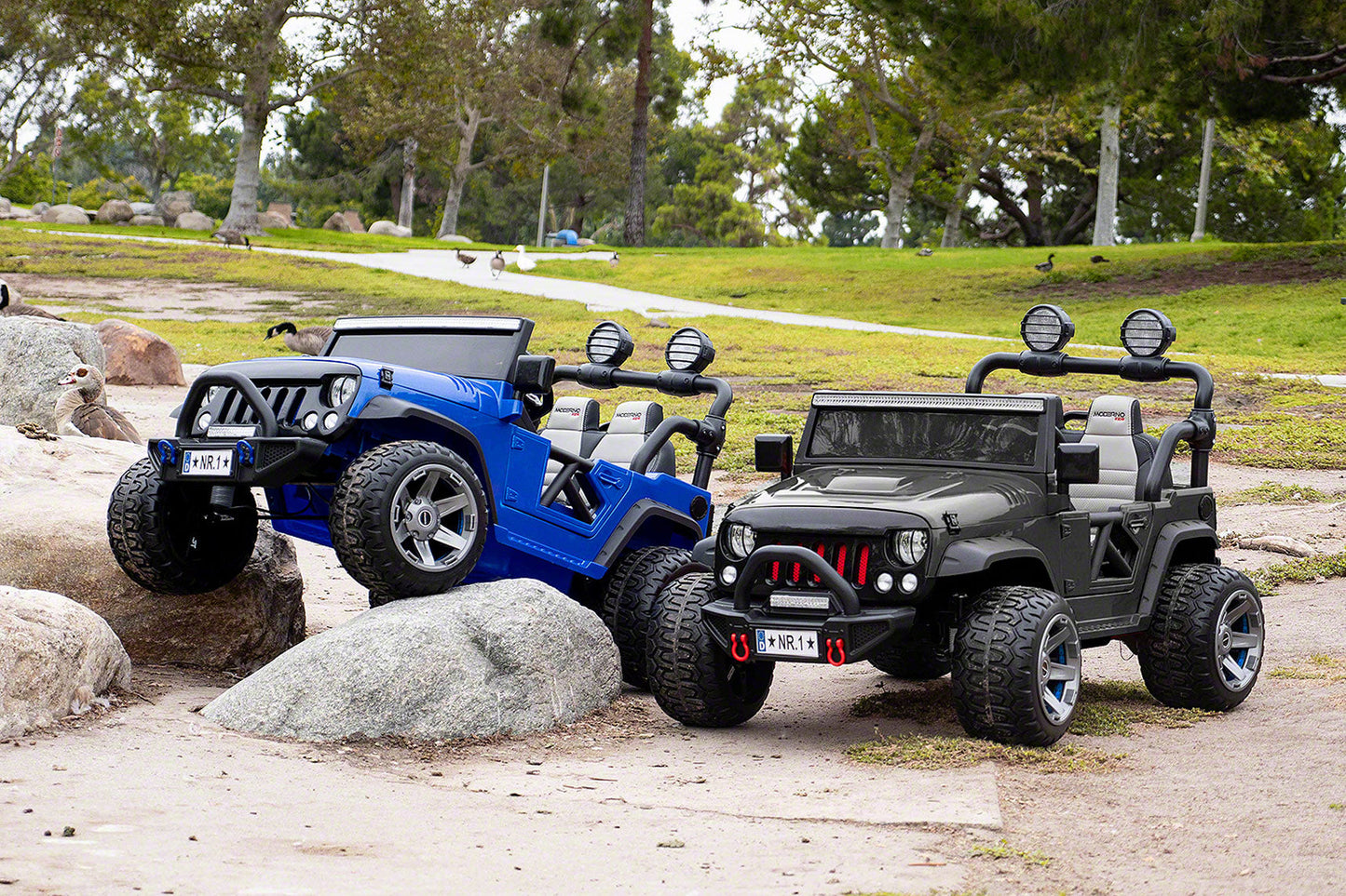Trail Explorer 24V Kids Ride-On Car Truck with R/C Parental Remote | Police