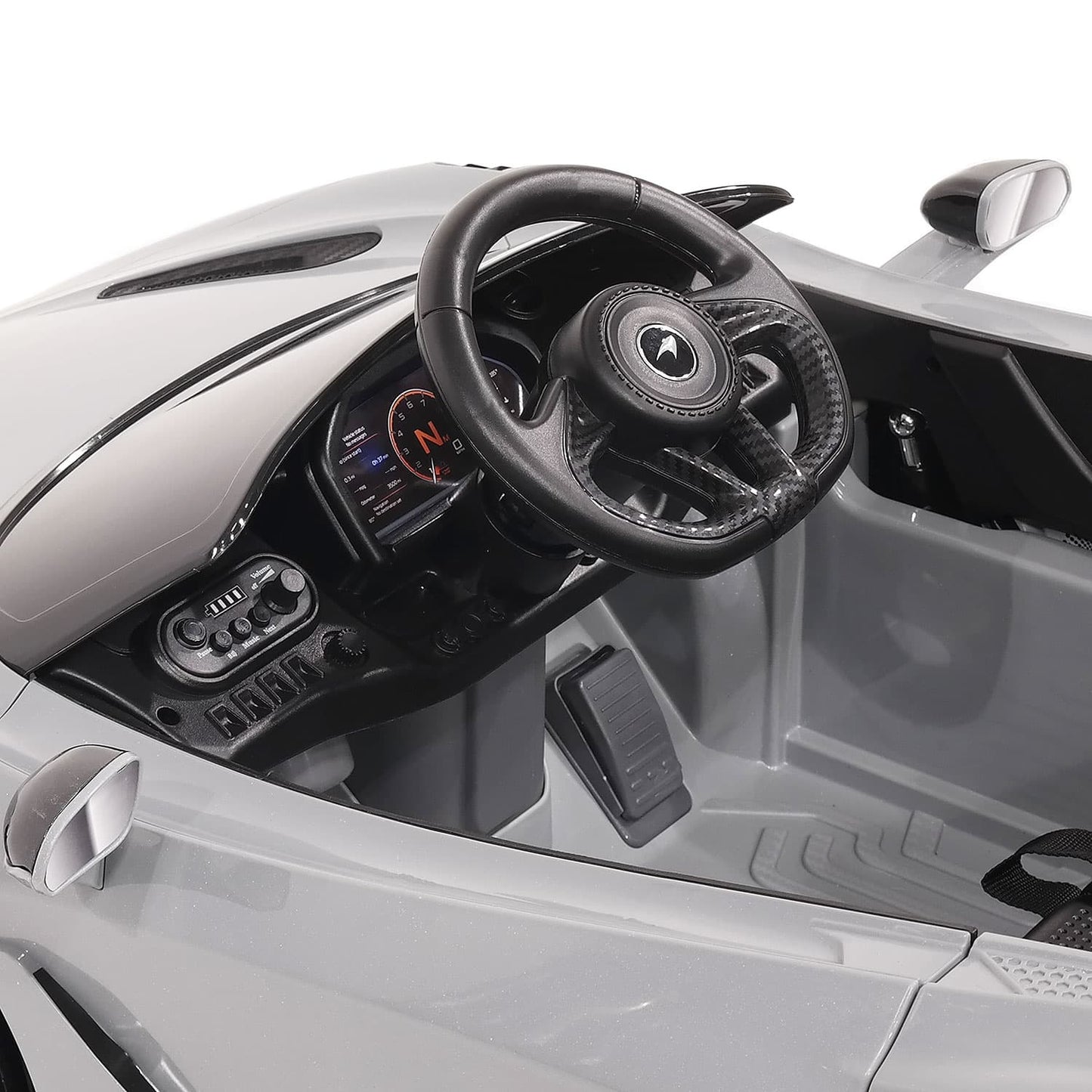 McLaren 765LT 12V Kids Ride-On Car with R/C Parental Remote | White