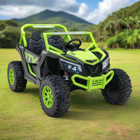 Ridington MAX-R 24V Kids Ride-On UTV Buggy with R/C Parental Remote | Green
